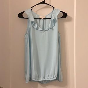 NEVER WORN Loft ruffle neck blouse XS